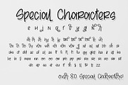 whatever, Justina Font, a Sans Serif Font by A Little Smidge (Thumbnail 3 of 6)