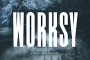 Worksy Sans Serif Font, a Sans Serif Font by Graphicxell (Thumbnail 1 of 9)