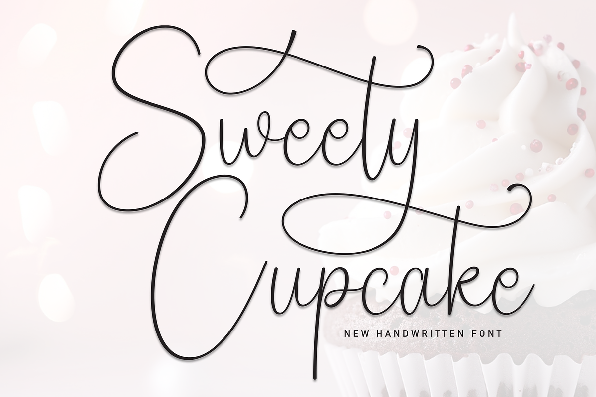 Sweety Cupcake | Script Font, a Handwritten Font by Scratchones (Photo 1 of 9)