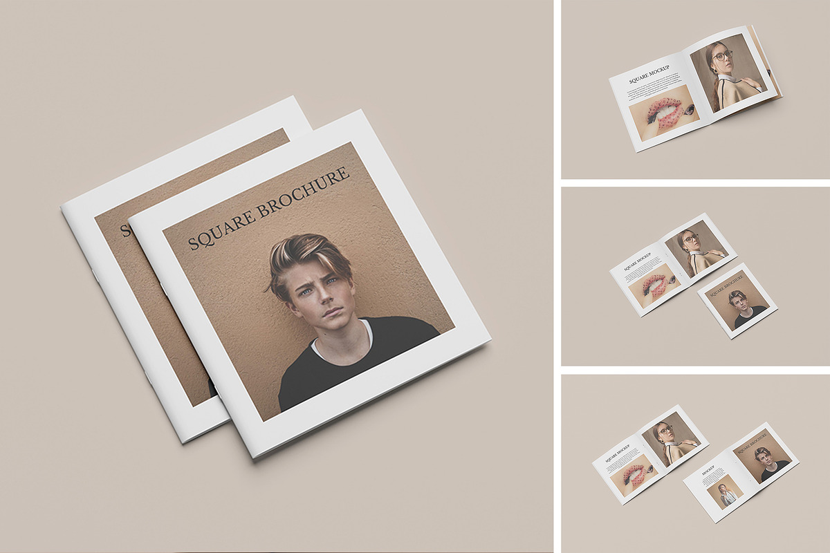 Square Catalog Brochure Mockup, a Books & Magazine Mockup by mahhyud (Photo 1 of 5)