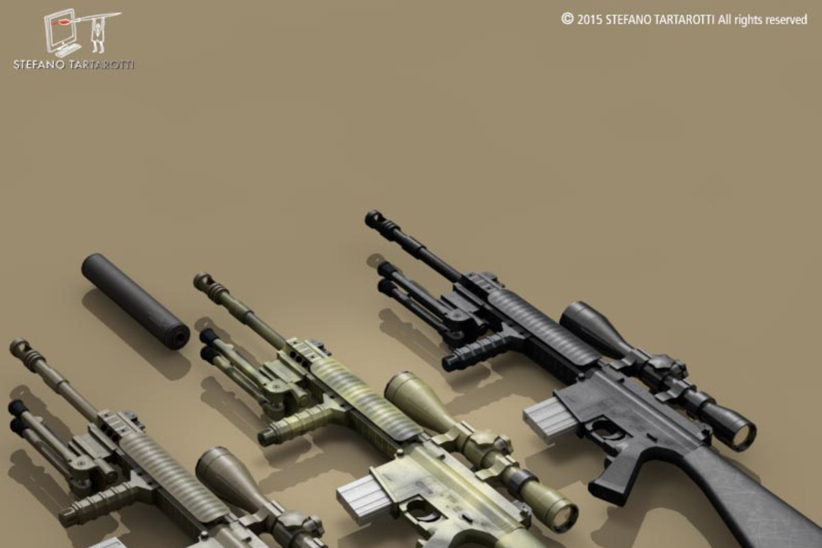 Mk12 sniper rifle, an Object 3D Model by Tartino 3D models (Photo 3 of 7)