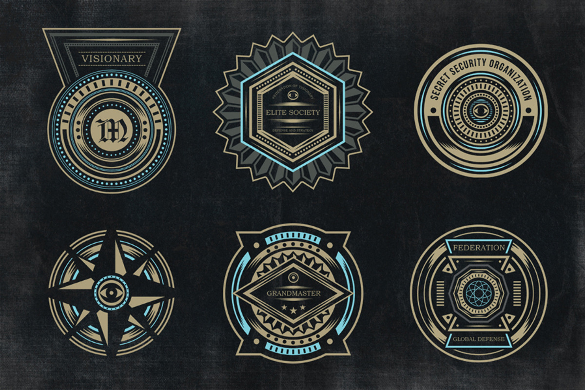 Secret Society Badges 3, an Object Graphic by TSV Creative (Photo 2 of 5)