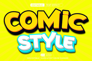 Comic Style Vector 3d Editable Text