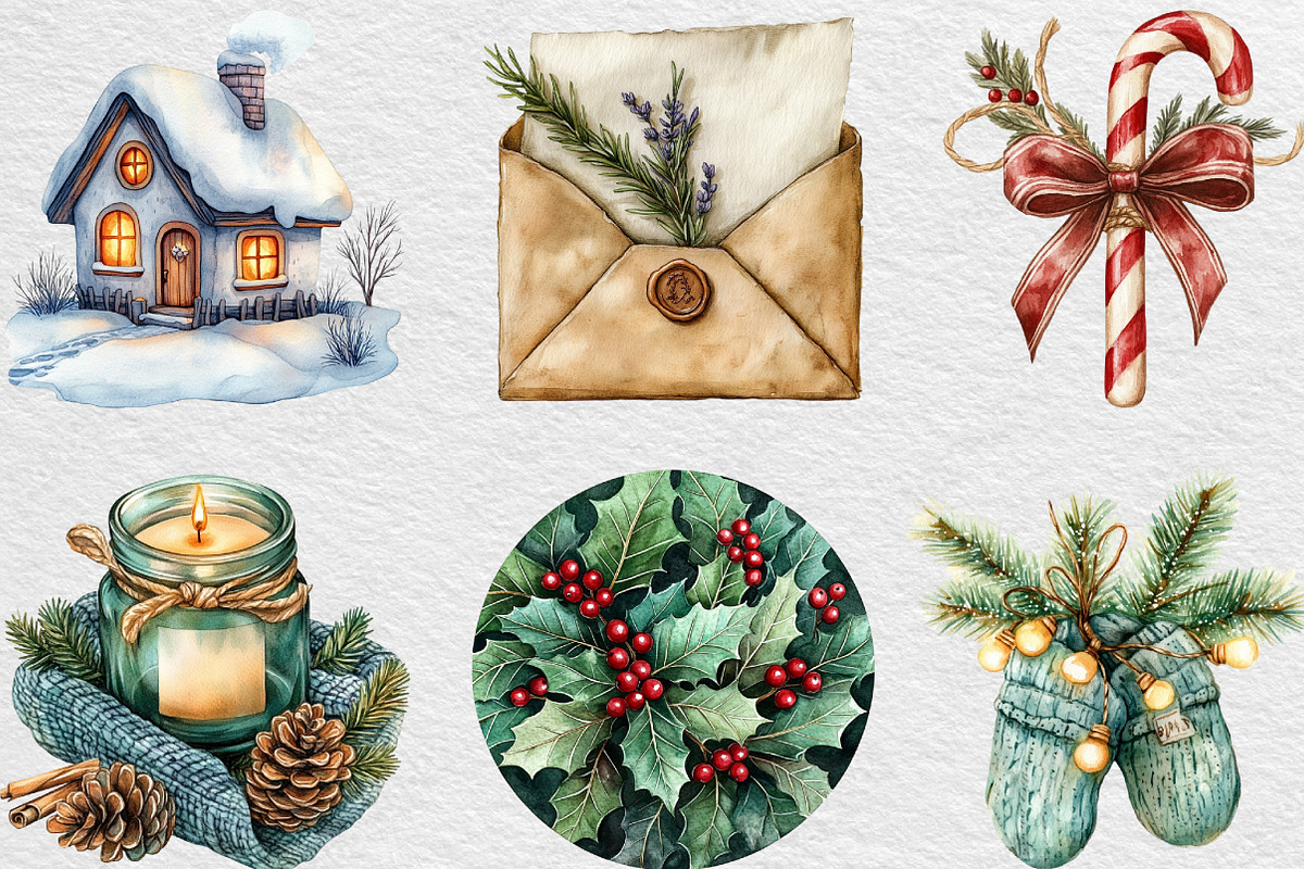 Cozy Christmas Charm Sublimation, an Illustration by Black Bird Studio (Photo 3 of 6)