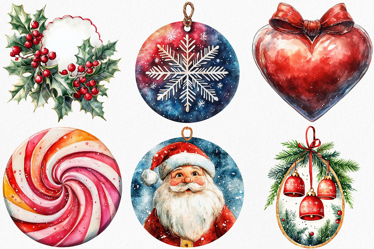 Christmas Gift Labels Clipart, an Illustration by Canvas Craft (Photo 2 of 7)