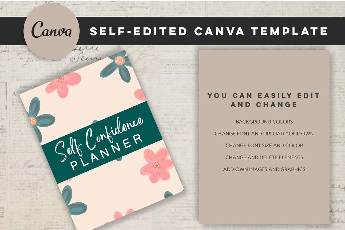 Printable Self Confidence Planner, a Stationery Template by Design House (Photo 5 of 9)