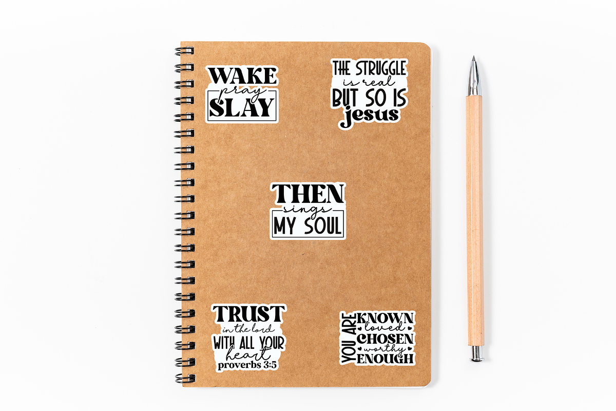 Christian Quotes Sticker Bundle, an Object Graphic by Design's Dark (Photo 2 of 13)