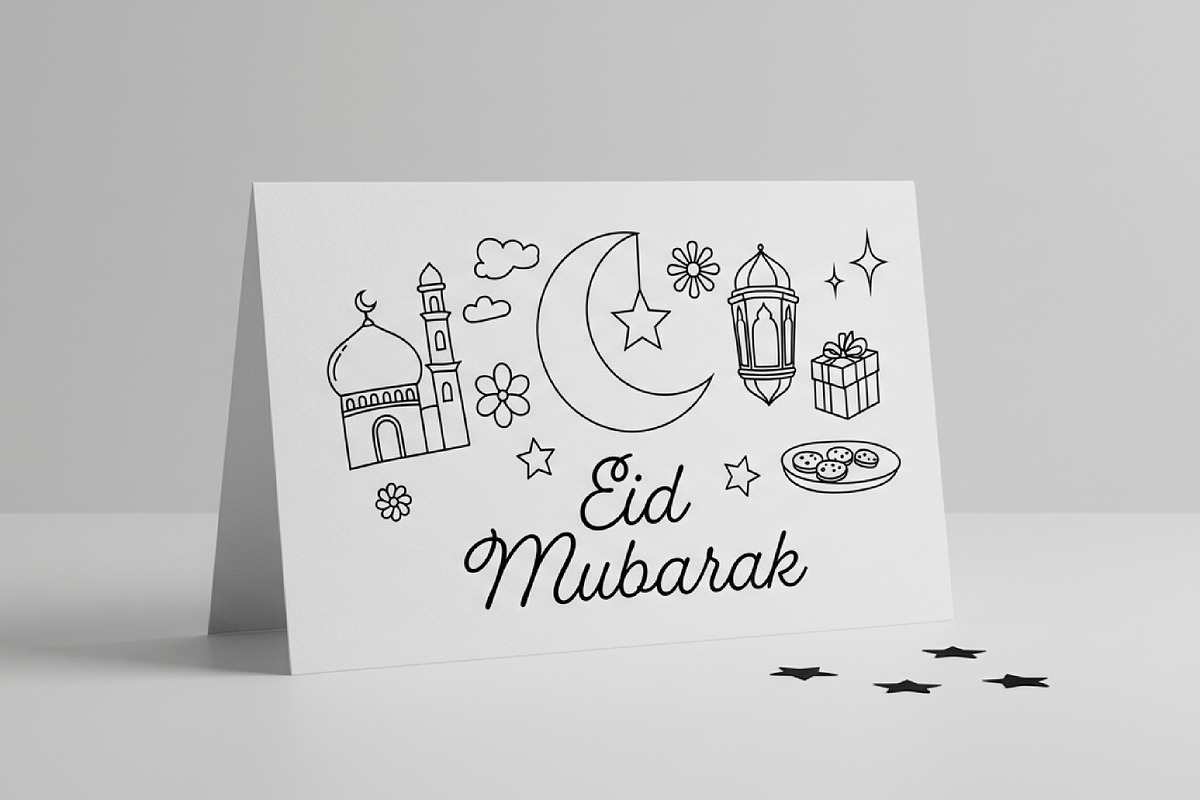 Festive Eid Mubarak Doodles, a Decorative Illustration by Saba Vector (Photo 3 of 3)