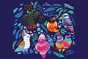 Australian Birds, a Pattern Graphic by PenguinHouse (Thumbnail 9 of 9)