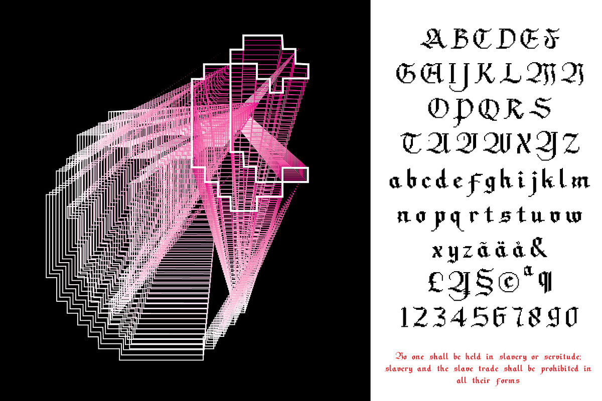 Pixel Fraktur Blackletter, a Blackletter Font by cromatixclassroom (Photo 7 of 9)