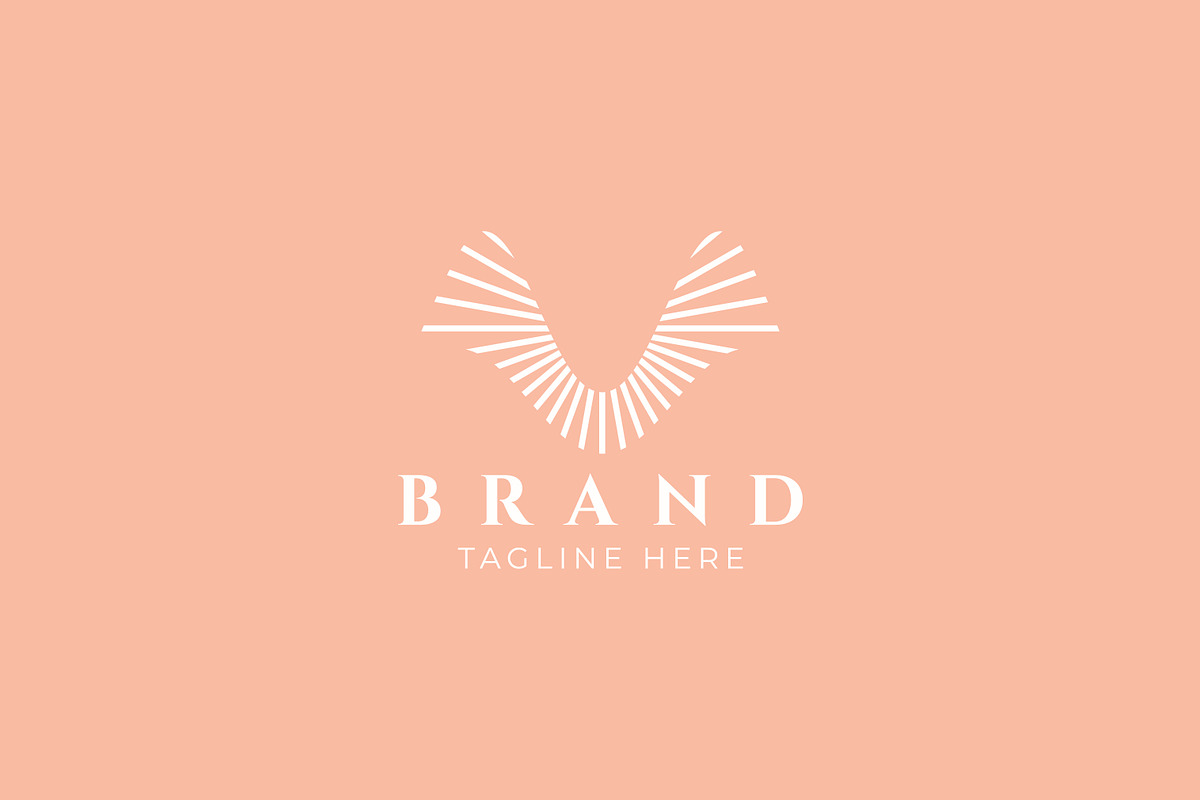 Abstract Wings Sun Ray Luxury Logo, a Branding & Logo Template by Signatoro (Photo 4 of 4)