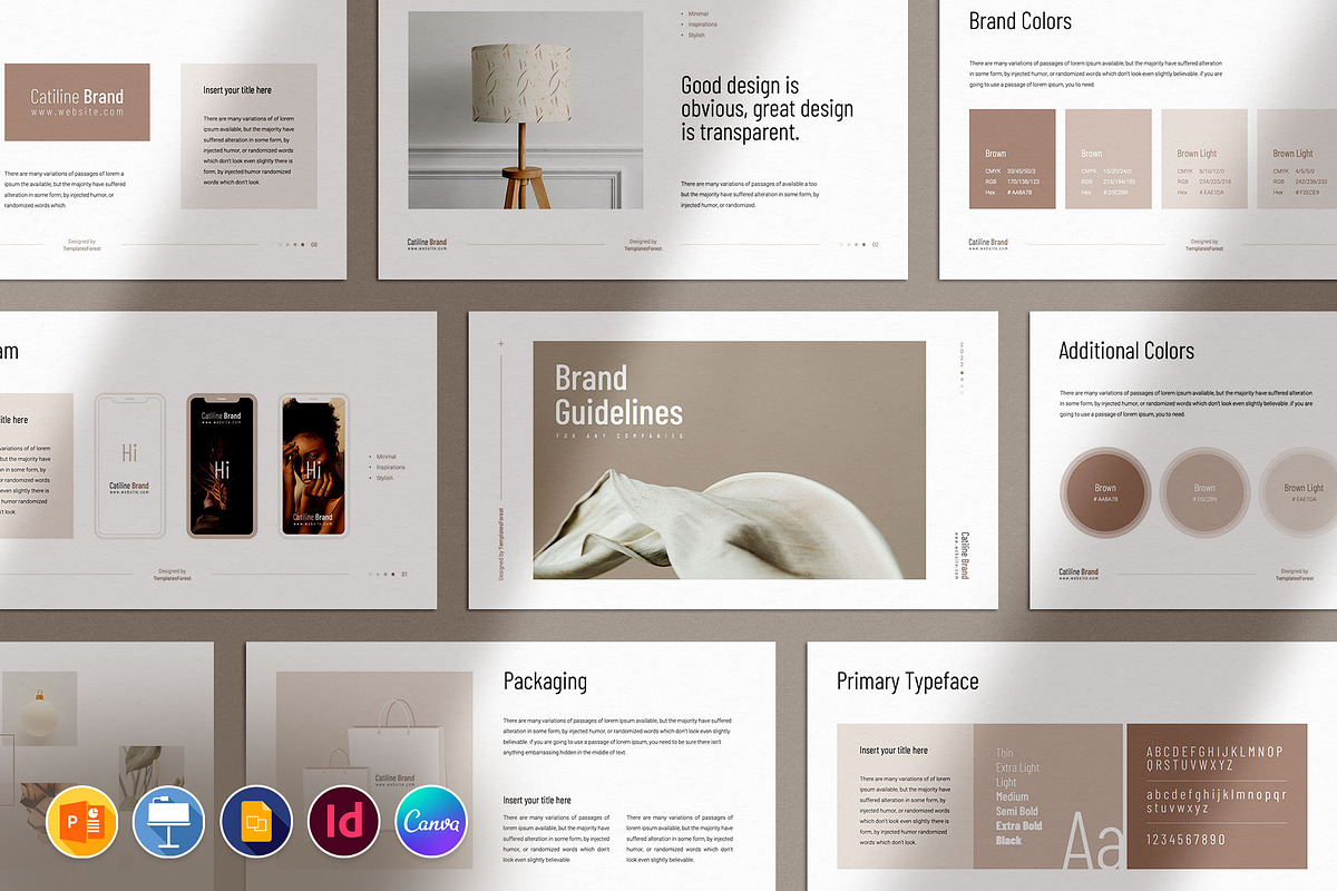Brand Guidelines Template, a Presentation Template by TemplatesForest (Photo 1 of 6)