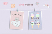 Sweet Kawaii Cake Set, an Animal Illustration by Irena Art (Thumbnail 5 of 7)