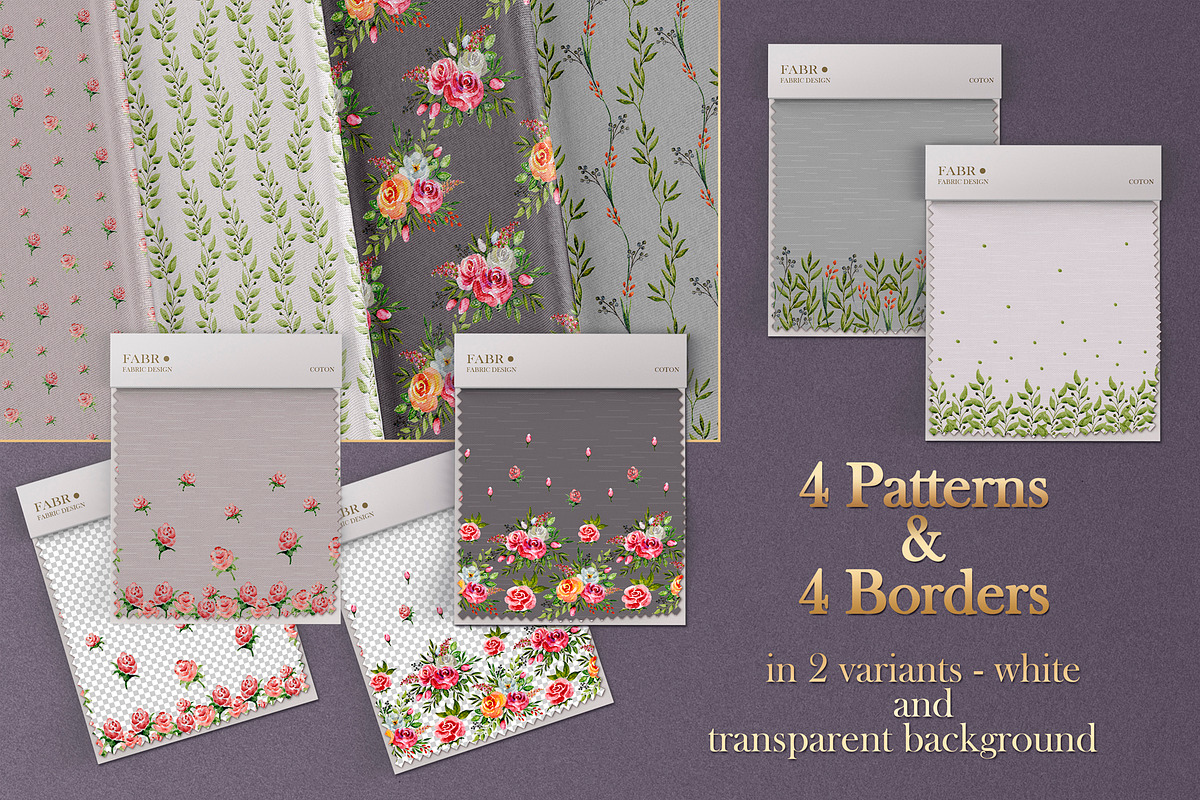 ROSE MOOD Patterns & Borders, a Pattern Graphic by NGliory (Photo 4 of 9)