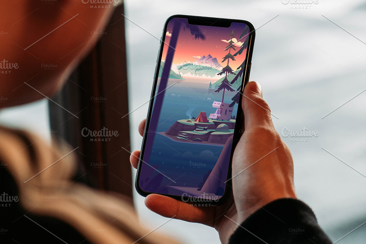 Summer mountain lake landscape, a Wallpaper Graphic by VectorVision (Photo 10 of 11)