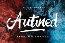 Autined | Hardscript Typeface Font