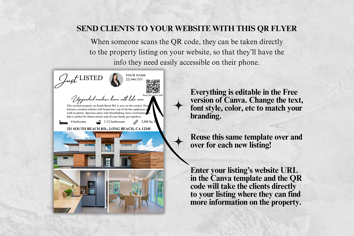 Real Estate Flyer with QR Code, a Flyer Template by GraphiqueGlow (Photo 2 of 6)