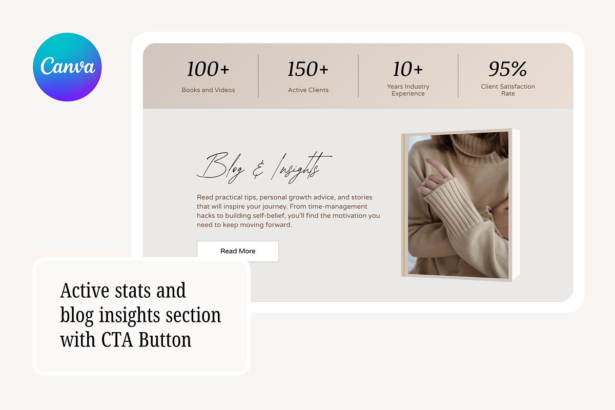 Life Coach Canva Website Template, a Landing Page Template by Snapybiz (Photo 7 of 10)