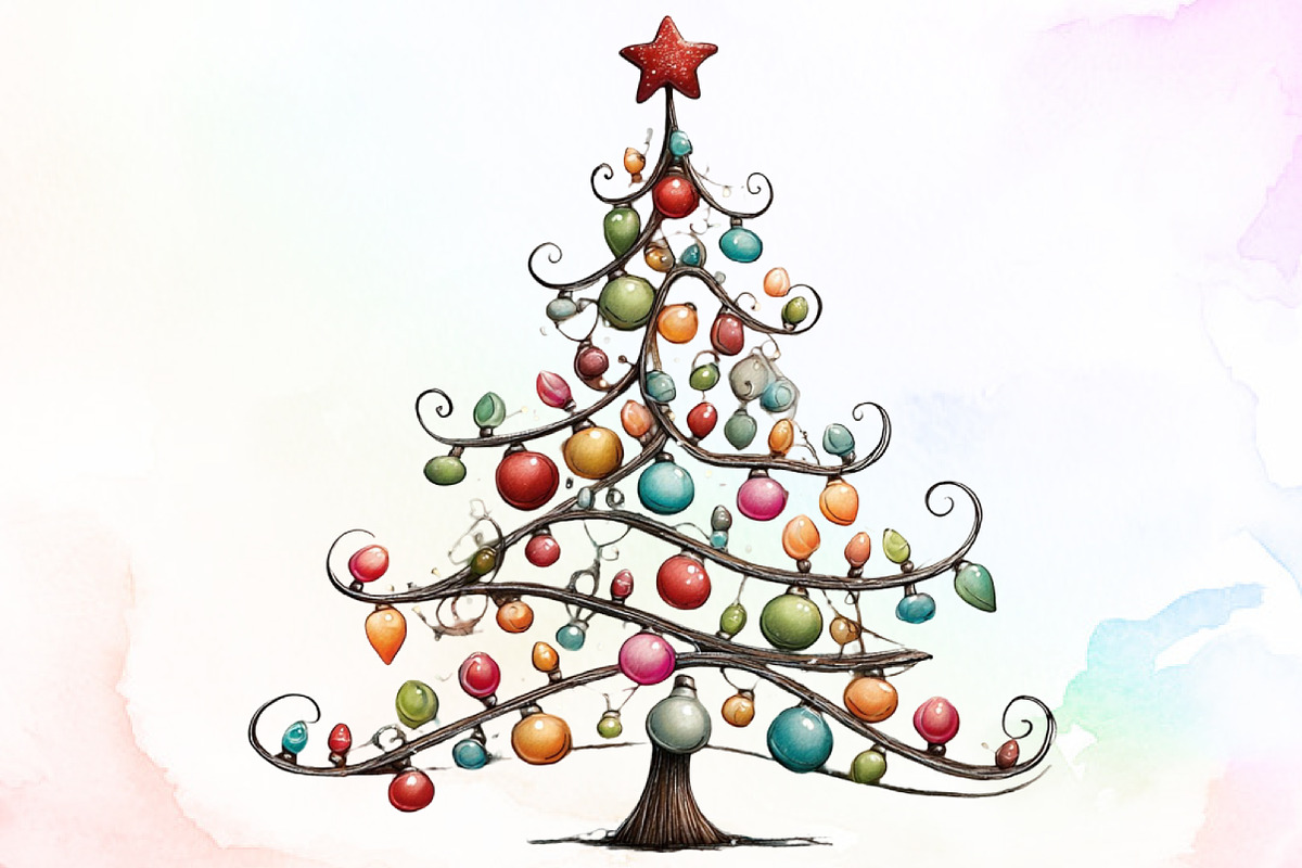 Christmas Tree With Lights PNG, an Illustration by Sublimation Artist (Photo 1 of 9)