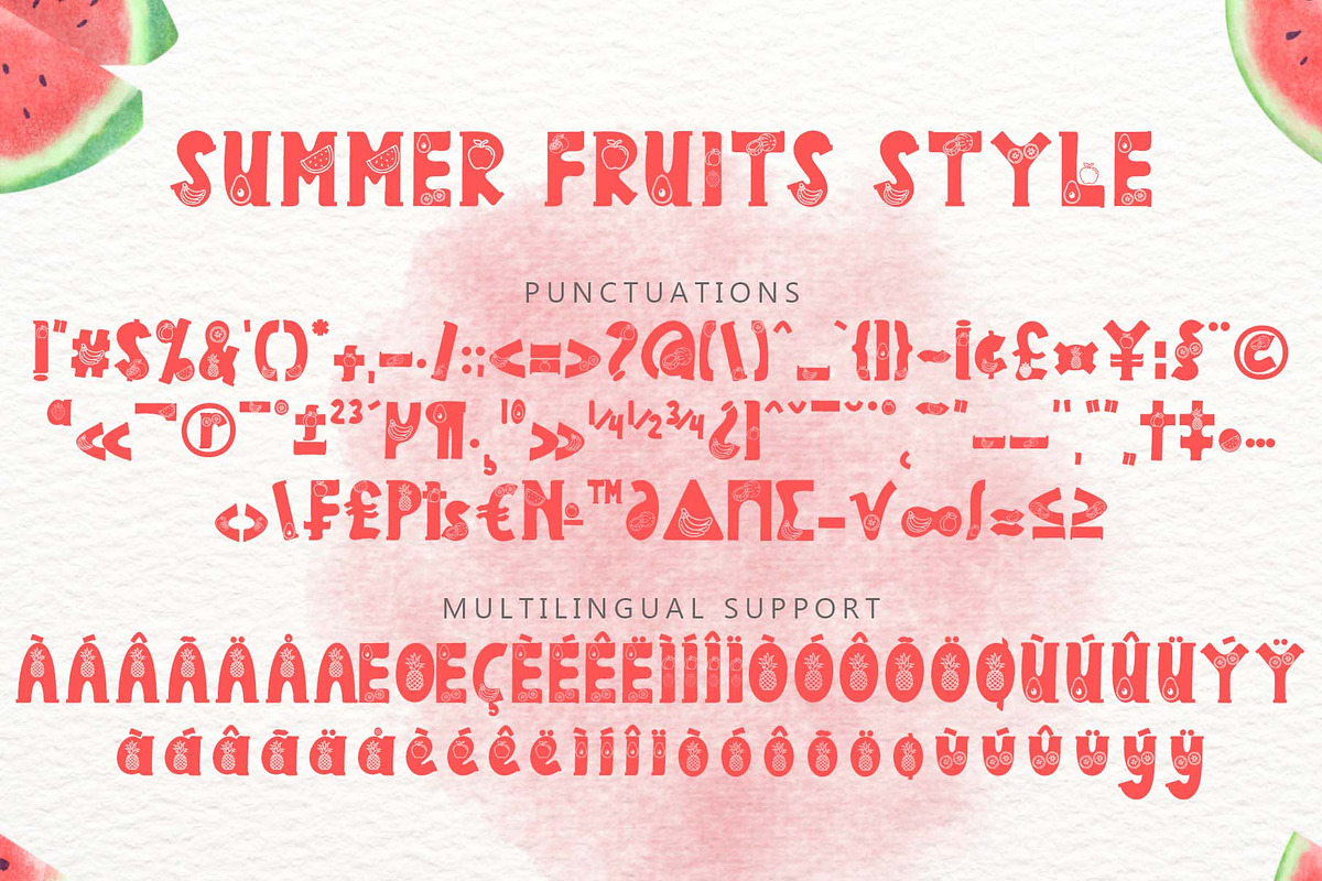 Summer Fruits Style, a Font by Yoga Letter (Photo 7 of 7)