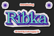 Ribka 3D, a Serif Font by Craft Supply Co. (Thumbnail 1 of 8)