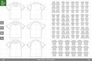 Retro Sports Jersey Vector Mockup, an Apparel Mockup by Irhasalfahad