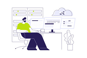 DevOps cloud engineer abstract, a Technology Illustration by Visual Generation