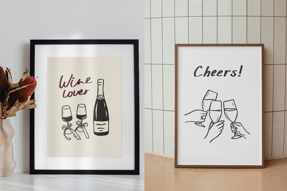 Line art Wine and Dine collection, an Object Illustration by RaDavCrafts (Photo 2 of 15)