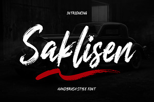 Saklisen – Handbrush Style Font