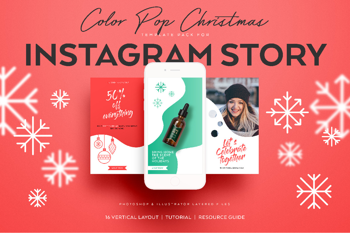 ColorPop Xmas INSTAGRAM STORY Pack, a Social Media Template by Andimaginary Creative Co. (Photo 6 of 6)