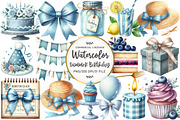 Summer Happy Birthday Clipart, an Illustration by OK Design (Thumbnail 1 of 5)