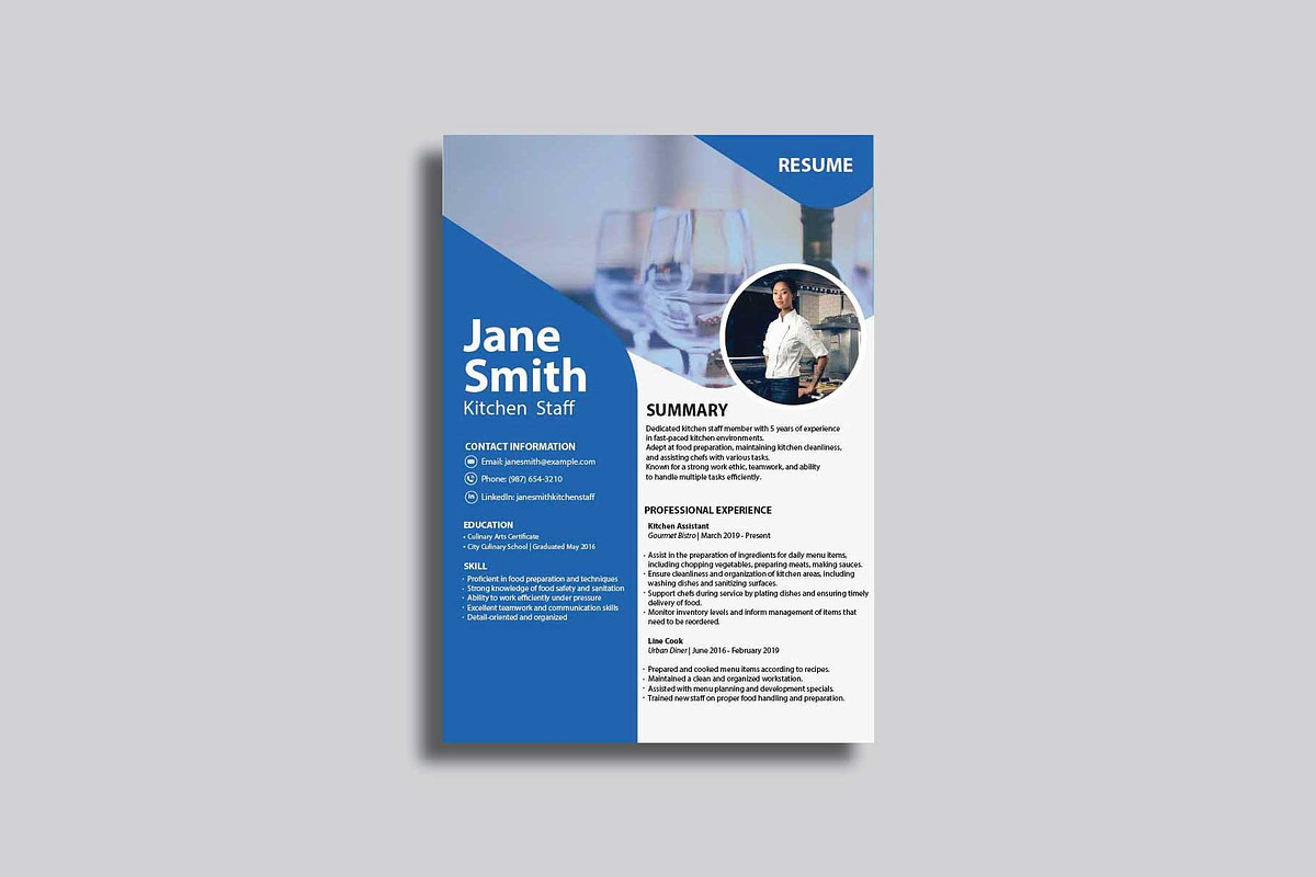 Resume CV Kitchen_37, a Resume Template by dulchaer29