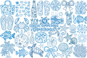 Coastal Summer Png Clipart Bundle, an Illustration by SinaCreation