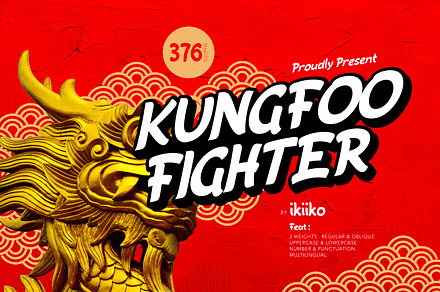 Kungfoo Fighter Typeface, a Font by ikiiko