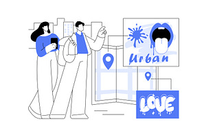 Street art tour isolated cartoon, an Illustration by Visual Generation