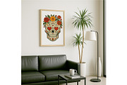 Sugar Skull Wall Art Day of the Dead, a Background Graphic by LaseredNinja (Thumbnail 7 of 7)