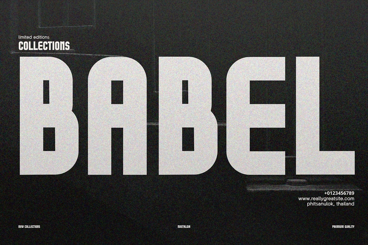 BABEL FONT - DISPLAY SAN SERIF, a Sans Serif Font by BURSTYPE (Photo 6 of 9)