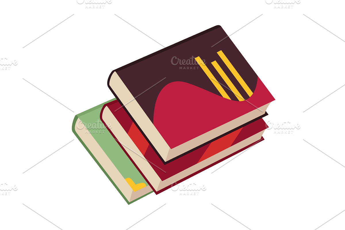 Vector books icon. Learning or, an Education Illustration by the8monkey
