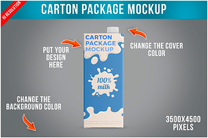 Carton Package Mockup PSD