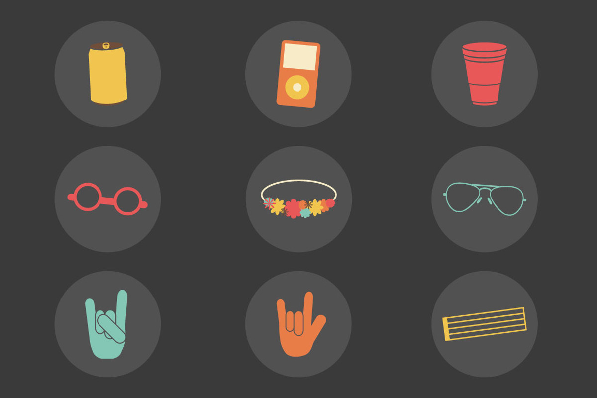 Things in Music Festivals-44 Vectors, an Illustration by Little Pixel Shop (Photo 4 of 5)