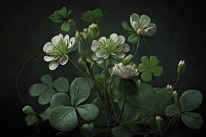 Four Leaf Clovers Flowers JPEG