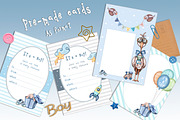 Boy's Collection baby shower kit, a Decorative Illustration by artdreamer (Thumbnail 4 of 6)