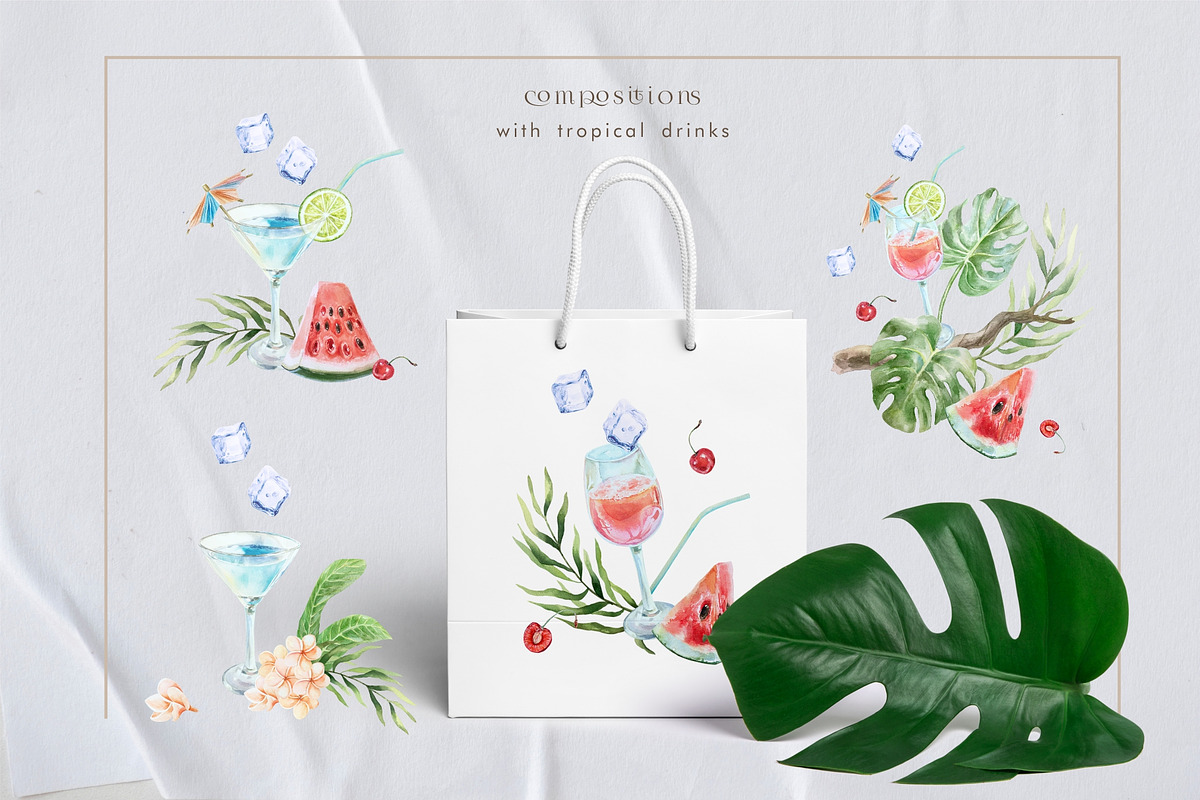 Tropical Vacation. Watercolor, a Seasonal Illustration by Farida Bik (Photo 5 of 16)