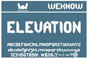 Elevation Font, a Font by weknow (Thumbnail 1 of 8)