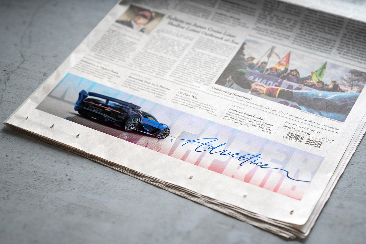 Newspaper Advertise Mockup v4, a Print Template by 2dsight (Photo 4 of 8)