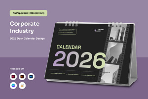 Desk Calendar for Professional Teams, a Stationery Template by twinstd