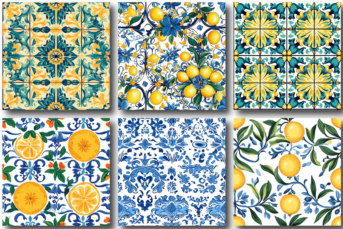 Mediterranean Tiles Italian Pattern, a Pattern Graphic by designcity5 (Photo 3 of 5)