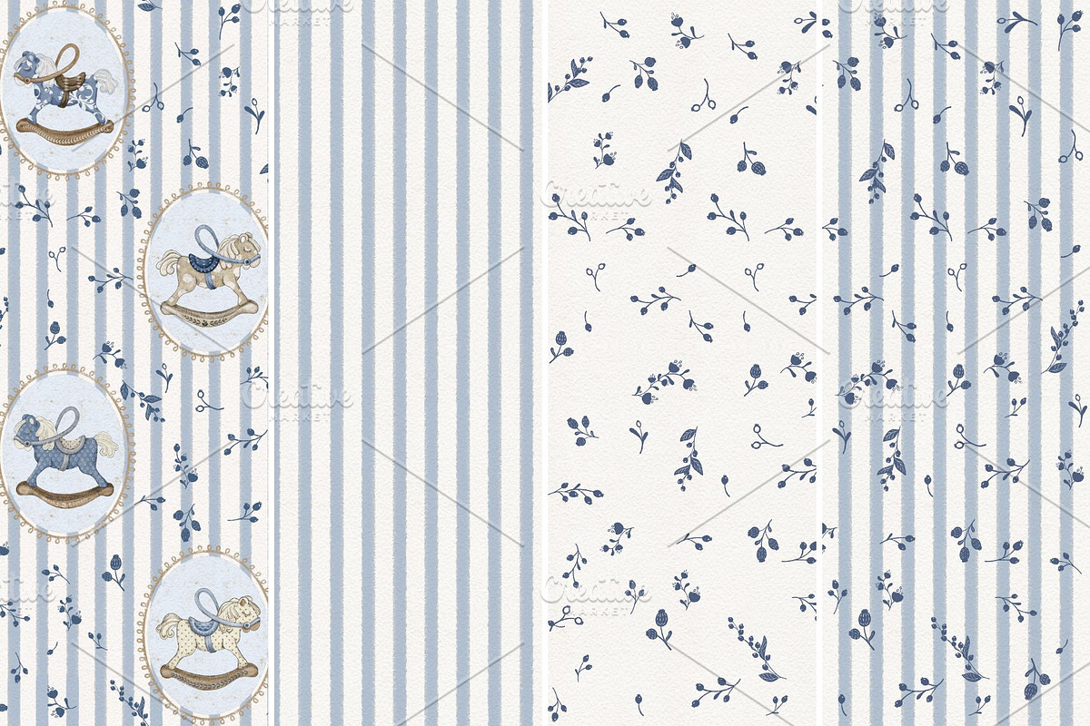 Rocking Horses Nursery Collection, a Pattern Graphic by MouseGrey (Photo 13 of 15)