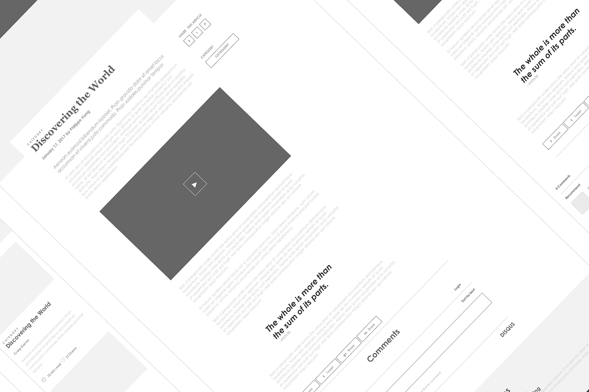 Axure Responsive template Blog 4, a Wireframe Template by Humble UX (Photo 5 of 5)