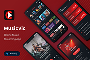 Online Music Streaming App, an UI Kit Template by Opus LabWorks (Thumbnail 1 of 7)